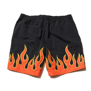 Shorts MMA pour homme, imprimé flamme noire, séchage rapide, coupe classique, vêtements d'arts martiaux pour adultes - Product Image 1