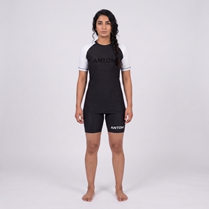 Coume 4-pack compressieshirts voor dames, ademende workout-tops met korte mouwen, hardloopyoga, sublimatieprint met ronde hals - Product Image 3
