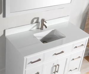 Modern Luxury Solid Wood Plywood Floor Mounted Vanity <b>Mirror</b> Set Drawers Soft Closing 60 Inch White Bathroom Cabinet for - Product Image 3