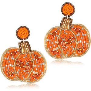 Boucles d'oreilles pendantes fantaisie pour femme, thème Halloween : citrouille, fantôme, crâne effrayant, chapeau de sorcière, motif 'Boo' et 'Trick or Treat', avec perles - Product Image 1