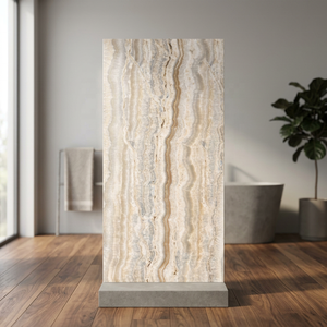 Skyrim Onyx Vente en gros Beige brillant Entièrement émaillé 60x120 Carreaux de porcelaine Meilleur prix Céramique en Inde du principal fournisseur - Product Image 2