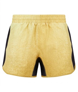 Pantalones Cortos de Lucha MMA Sublimados Personalizados para Hombre - Pantalones Cortos de Artes Marciales y Grappling de Secado Rápido en Color Dorado Jaspeado - Product Image 3