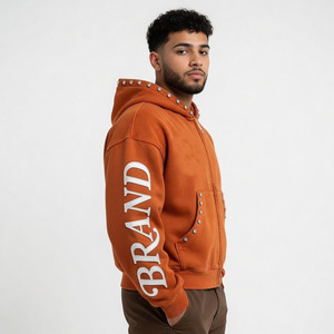 Sudadera con Capucha Personalizada Premium con Serigrafía de Piedras de Imitación, Material de Alta Calidad, Estilo Urbano, Look Moderno, Unisex - Product Image 6