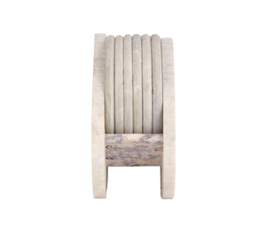 Marble Soapstone Leaf Design Coaster Set Handmade Round <b>Table</b> <b>Mats</b> and Pads - Product Image 2