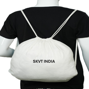 Sac à dos en toile personnalisable avec cordon de serrage, doublure en coton biologique, sac de sport et de voyage tendance avec logo, robuste et élégant - Product Image 4