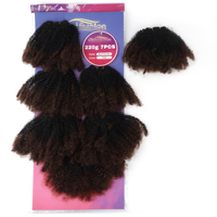 Extensions de cheveux synthétiques mélangées 6+1 avec closure en dentelle, toucher doux, prix usine