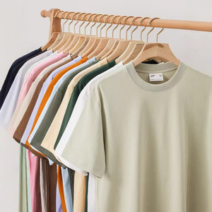 T-shirt pour homme à manches courtes, col rond, couleur unie, coupe classique, décontracté, 100% coton, motif lettres - Product Image 1