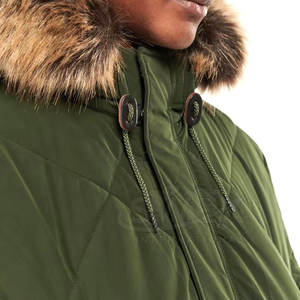 Men's Regular Quilted Parka <b>Jacket</b> <b>Fur</b> <b>Hood</b> Windproof Winter Coat Thick Polyester Wadding Solid Color Casual Style Plus Size - Product Image 6
