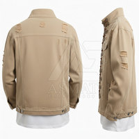 Veste en jean décontractée pour homme, col montant, 100 % coton, respirante, avec logo frontal, qualité supérieure, très vendue, pour l'hiver, en promotion en ligne