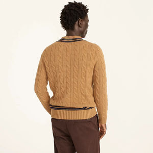 Pull à col montant pour homme en mélange de coton doux, idéal pour la mode contemporaine, l'automne, l'hiver et les voyages - Product Image 2