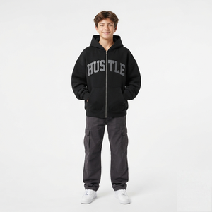 Chaqueta con Capucha de Algodón Suave para Niños, Sudadera de Forro Polar Cómoda, Ropa Casual de Moda para el Día a Día - Product Image 5