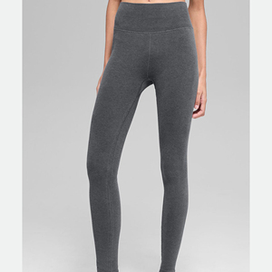 Leggings de yoga sans couture pour femmes avec logo personnalisé, en polyamide uni, taille haute, pour la remise en forme, l'entraînement, la salle de sport, vêtements de sport - Product Image 6