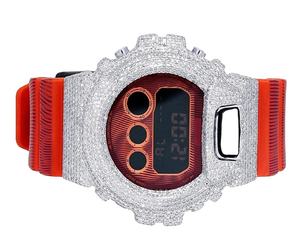 Montre élégante de luxe pour hommes, bracelet en acier inoxydable de 40 mm, cristal saphir, moissanite, bracelet en cuir personnalisé, blanc - Product Image 5