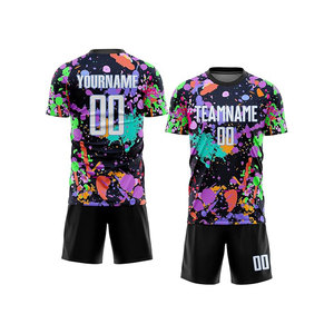 Uniforme de Fútbol Personalizable 100% Poliéster Transpirable de Secado Rápido Manga Corta Corte Regular Nombres de Equipo/Jugador Personalizados Logotipo Posiciones - Product Image 1
