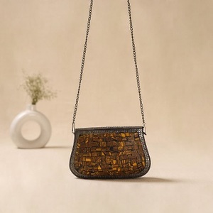 Bolso de mano metálico para novia con cadenas de moda, cubierta ecológica, hecho a mano, alta calidad, estilo antiguo por f s i - Product Image 4