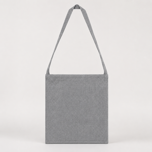 Bolsa de Tela de Algodón Reciclado de 225 GSM, 36.5x40.5 cm, Gris, Asa de Hombro Individual, Logotipo Personalizado, Promocional, Compras al por Mayor, OEM, ODM - Product Image 3