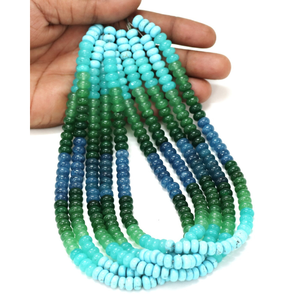 Cuentas de Cuarzo Multicolor en Forma de Rondelle: Gemas Lisas de Calidad AAA para la Elaboración de Joyería - Product Image 1