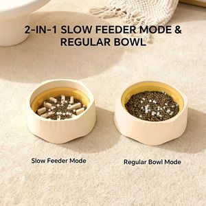 Ciotola Rosa Multifunzione per Alimenti Lenti/Veloce per Animali Domestici, Adattabile a Diverse Abitudini Alimentari, Ideale per Viaggi - Product Image 4