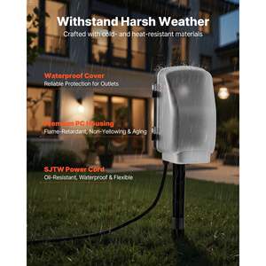 Outdoor <b>Power</b> <b>Strip</b> 100FT Extension Cord 6 Outlets 1625W/13A Weatherproof Cover Remote Control Dusk Dawn Light Timer <b>Power</b> - Product Image 6