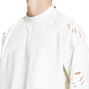 Camisetas de Verano para Hombre, Manga Corta, Estilo Desgastado, Ropa Casual, Nuevas Llegadas, Logotipo de Marca Personalizado, 100% Algodón Transpirable - Product Image 6