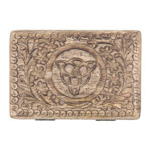 Prix usine boîte de rangement de bijoux en bois de haute qualité sculpté à la main pentagramme boîte en bois bibelot boîte bois Carfts pour cadeaux et décor - Product Image 6