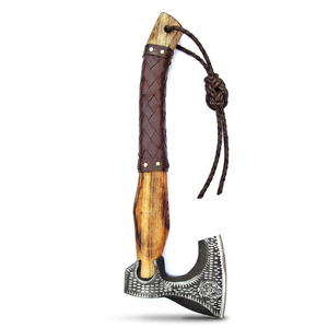 Industrial Grade Viking Axe with High Carbon Steel Head and Beautiful Wood Handle New Design for Outdoor DIY - Product Image 1