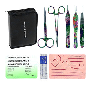 Kit de sutura ligera para estudiantes al por mayor, kit de sutura de alta calidad con opciones de color personalizadas, kit de entrenamiento, kit de sutura, instrumento médico - Product Image 1