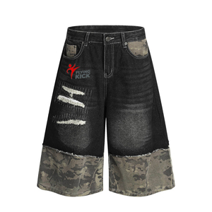 Custom Embroidered <b>Patch</b> Acid Wash Mid-Waist <b>Men's</b> Denim <b>Shorts</b> Distressed Vintage Streetwear Hip Hop Graphic Design <b>Shorts</b> - Product Image 1