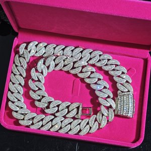 สร้อยคอแบบ Iced Out Link Chain เงินแท้ 925 ชุบโรเดียม ประดับเพชร VVS มอยส์ซาไนต์ เครื่องประดับฮิปฮอปสำหรับผู้ชาย - Product Image 6