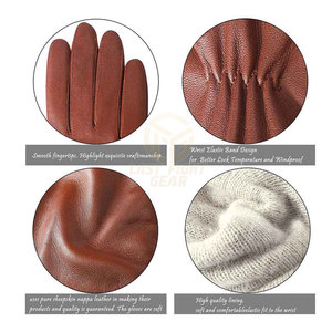 Gants en cuir souple à doigts entiers pour la protection des mains, respirants, nouveau style - Product Image 6