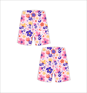 Shorts de Baño para Hombre con Estampado Floral, Cintura Elástica, Casuales, de Corte Corto - Product Image 1
