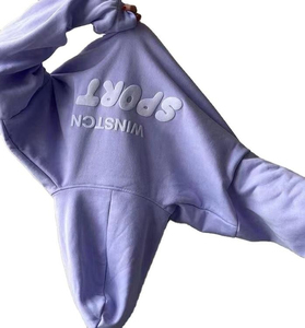 ผู้ผลิตเสื้อฮู้ดดี้ขนาดใหญ่พิเศษแบบขายส่ง เสื้อฮู้ดดี้ผ้าฝ้ายหนาน้ำหนักมากสำหรับผู้ชาย พิมพ์ลายพัฟฟ์ พร้อมโลโก้แบบกำหนดเอง - Product Image 1