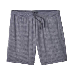 Pantalones Cortos Deportivos Casuales de Punto para Hombre, Color Gris, Transpirables, Ecológicos, 100% Algodón, Cintura Media, Cierre Elástico - Product Image 1