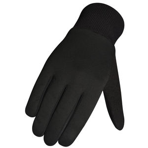 Custom Logo Black Compression Sports <b>Gloves</b> Breathable Stretch Fleece <b>Touchscreen</b> <b>Gloves</b> with Ribbed Cuff for Outdoor Training - Product Image 3