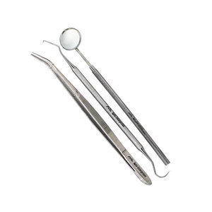 Kit Dental Profesional de 3 Instrumentos de Higiene con Espejo, Explorador y Pinzas para Inspección y Limpieza Bucal - Product Image 4