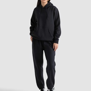 Nouvel Arrivage Ensemble Survêtement Hiver Femme 2 Pièces en Polaire 100% Coton Coupe Slim Respirant Écologique Services OEM - Product Image 2