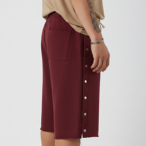 Servicio OEM/ODM, Shorts para Hombre de Secado Rápido al por Mayor, Color Liso, Corte Holgado, 100% Algodón Grueso, Color Gris Jaspeado - Product Image 5