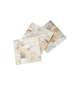 Sous-verres ronds en nacre, résistants à la chaleur, design oriental, pour tasses à thé, épaisseur 6 mm, lot de sous-verres en nacre - Product Image 2