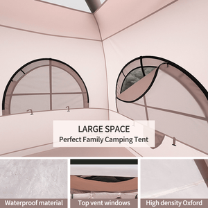 4-Post di lusso all'aperto aria soffiata tenda impermeabile casa gonfiabile per 3-4 adulti facile Set tenda da campeggio per le famiglie - Product Image 5