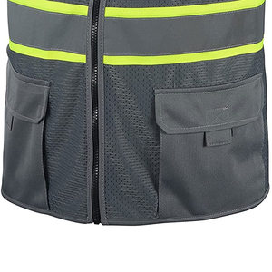 Chaleco de seguridad impermeable de alta resistencia para hombre, reflectante, de alta visibilidad, con LED intermitente, logotipo personalizable, ropa de trabajo industrial - Product Image 4