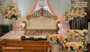 <b>Arabic</b> Mehndi Night Stage <b>Sofa</b> Set Beautiful Sangeet Night Decor with <b>Sofa</b> Chair Set Fully Hand Carved Wooden <b>Sofa</b> Set Australia - Product Image 4