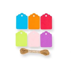 ป้ายแขวนอิลัน ขนาด 3x4.2 ซม. 12 ชิ้น ป้ายหลากสีสำหรับป้ายเสื้อผ้า - Product Image 1