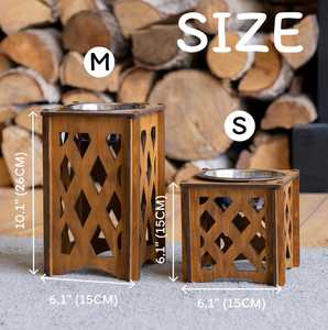 Gamelle double surélevée pour chien avec support en bois de forme carrée, en acier inoxydable, pour une alimentation sécurisée - Product Image 5