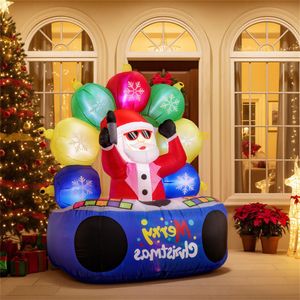 Orbe gonfiabile da 6 piedi con LED RGB a tema DJ Santa # # # #   Decorazioni per Feste all'Aperto # # # #   Modalità Silenziosa Musica # # # #   Picchetti/Corda # # # #   Configurazione Rapida - Product Image 6