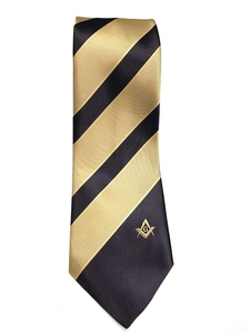 Premium Master Mason <b>Blue</b> Lodge Necktie Green Yellow Square Compass G Masonic Formal <b>Tie</b> Custom Lodge Regalia - Product Image 3