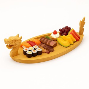 Plateau à sushi en bois de manguier unique en gros - Planche à découper en bois artisanale - Product Image 2