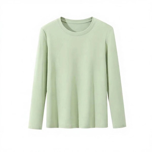 Men's Long Sleeve O Neck Solid Color Knitted Casual <b>T</b> <b>Shirt</b> Regular Fit Light <b>Green</b> Men's <b>T</b>-<b>Shirts</b> - Product Image 1