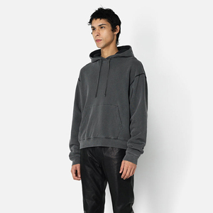 Nouveau Hoodie Vintage Délavé à l'Acide, Coupe Oversize, en Molleton de Coton Épais, Effet Délavé au Soleil, Style Streetwear, Vente en Gros OEM - Product Image 6