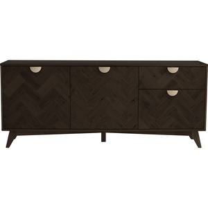 Sophisticated Premium Dark Chestnut Natural Grain Loftus Sleek <b>Sideboard</b> for Minimalist Interiors - Product Image 3