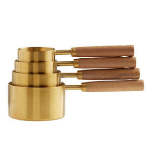 Metal Kitchen Counting High Copper Finished <b>Measuring</b> <b>Cups</b> S/4 Piece Bulk Supplies High Grade <b>Measuring</b> <b>Cup</b> With Logo - Product Image 2